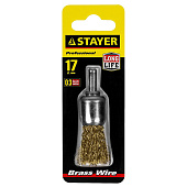 Щетка кистевая д/дрели 17мм латуниров. пров. 0.3мм STAYER Щетка кистевая д/дрели 17мм латуниров. пров. 0.3мм STAYER