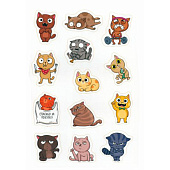  Стикербук А5 Котики няшки, 4 л, Н-6285 