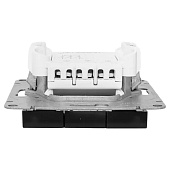 Выключатель встраиваемый 3 клавиши, цвет черный, EKF Эпика Выключатель встраиваемый 3 клавиши, цвет черный, EKF Эпика