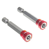  Биты 1/4" Ph2-50мм с магнитной насадкой   "Quadro Torsion" (уп.2шт) 