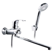  Смеситель для ванны длинный излив переключатель в корпусе E22021 Ekko 