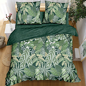  Комплект постельного белья Amore Mio BZ QR Tropic, евро, эко коттон 