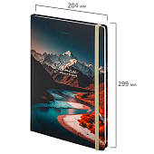 Блокнот с резинкой в клетку 96л, БОЛЬШОЙ ФОРМАТ А4 204х299мм, BRAUBERG, Landscape,115531 Блокнот с резинкой в клетку 96л, БОЛЬШОЙ ФОРМАТ А4 204х299мм, BRAUBERG, Landscape,115531