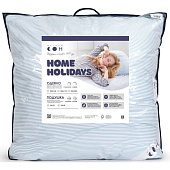  Подушка 70х70 Home Holidays с бортиком, белый с голубой полоской, ПОб_НН-6116у 