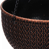 Кашпо Подвесное с поддоном 25х15, медный 351-923 Кашпо Подвесное с поддоном 25х15, медный 351-923