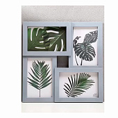 Фоторамка 10х15 Прелесть на 4 фото серебро пластиковый экран 6826753 Фоторамка 10х15 Прелесть на 4 фото серебро пластиковый экран 6826753