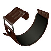  Соединитель желоба 125/90 Optima, Коричневый Ral:8017 