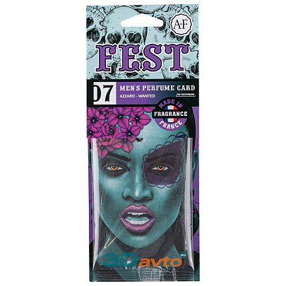 Ароматизатор подвесной картон AURA FRESH FEST №7 AZZARO-WANTED Ароматизатор подвесной картон AURA FRESH FEST №7 AZZARO-WANTED