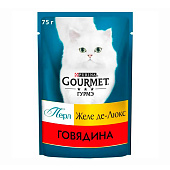  Влажный корм Гурмэ Перл Желе де-Люкс Говядина 75г 