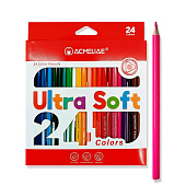 Карандаши цветные 24 шт. Acmeliae Ultra Soft, мягкие, в картонном футляре, 43055 Карандаши цветные 24 шт. Acmeliae Ultra Soft, мягкие, в картонном футляре, 43055