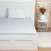  Простыня на резинке 180х200 Этель хлопок, поплин, серый, 9241733 