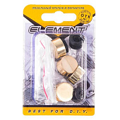 Зеркалодерж.d17мм мет+пласт.№ 2 золото(4 шт) "Elem Зеркалодерж.d17мм мет+пласт.№ 2 золото(4 шт) "Elem