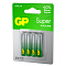  Батарейка AAA G-tech Alkaline LR03, 4шт, GP Super 