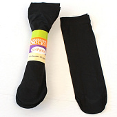  Женские носки лайкра (10 п) 30 ден черные (one size) 