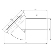 Фановая труба Ани 110мм угол 45 W4220 Фановая труба Ани 110мм угол 45 W4220
