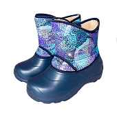 Сапоги женские "Флер", одуванчики темно-синий, СП-253, размер 38-39 Сапоги женские "Флер", одуванчики темно-синий, СП-253, размер 38-39