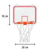 Игровой набор Баскетбол размер корзины 6х16х26см, d мяча 8см, 2283494 Игровой набор Баскетбол размер корзины 6х16х26см, d мяча 8см, 2283494