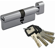  Цилиндр ключ/вертушка МЦ-80 (45-35в) ЛПУВ-80 (хром) перф.кл. Нора-М 