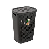Корзина для белья INFINITY 60л тёмно-серая 04754-G43-09