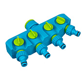 Разветвитель четырёхканальный, с внутренней резьбой 3/4"-1"// Palisad 65787 Разветвитель четырёхканальный, с внутренней резьбой 3/4"-1"// Palisad 65787