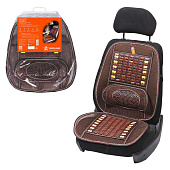 Накидка на сиденье массажная AIRLINE с поддержкой спины, желто-коричневый Накидка на сиденье массажная AIRLINE с поддержкой спины, желто-коричневый