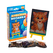  Алмазная мозаика для детей "Милый котик"  + емкость, стержень с клеевой подушечкой   5094453 