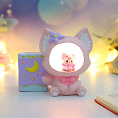 Ночник - подставка для канцелярских принадлежностей "Лисенок", розовый