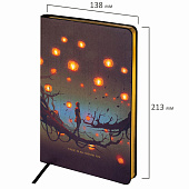  Ежедневник недатированный А5 BRAUBERG VISTA, 136л, под кожу гибкий, Dreamcatcher, 111996 