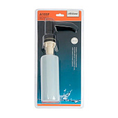  Дозатор врезной для жидкого мыла 400мл металл/пластик для моек графит 185AT Aflorn 