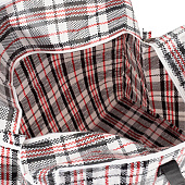 Сумка хозяйственная на молнии, 74 л, цвет белый/чёрный Сумка хозяйственная на молнии, 74 л, цвет белый/чёрный