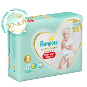  Подгузники-трусики PAMPERS Premium Care Pants для мальч и девоч Junior (12-17кг) 34шт. 