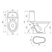 Унитаз-компакт Соната к/в с арматурой и сиденьем Santeri Унитаз-компакт Соната к/в с арматурой и сиденьем Santeri