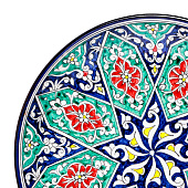 Ляган узбекский «Цветочный узор», d=31 см, синий 2741384 Ляган узбекский «Цветочный узор», d=31 см, синий 2741384