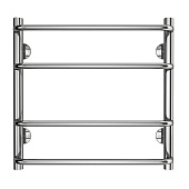  Полотенцесушитель водяной Ferrara 500/500 4 пер 1"-1/2"  полированный Azario 
