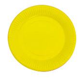 Набор бумажных тарелок 20 шт. "Party yellow" (180 мм) Набор бумажных тарелок 20 шт. "Party yellow" (180 мм)