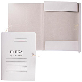 Папка для бумаг на завязках белая 290г немелованная ПЗ-29/97/1718 Папка для бумаг на завязках белая 290г немелованная ПЗ-29/97/1718