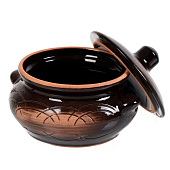 Горшочек для запекания Борисовская керамика «Старина», 700 мл, 15х19 см, коричневый 1395381 Горшочек для запекания Борисовская керамика «Старина», 700 мл, 15х19 см, коричневый 1395381