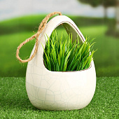 Кашпо подвесное "Корзинка" , белое, 13х11х18см 3932027 Кашпо подвесное "Корзинка" , белое, 13х11х18см 3932027