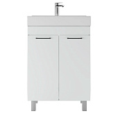 Тумба Контраст напольная 60 белая без ящика с раковиной Como 60 Айсберг Тумба Контраст напольная 60 белая без ящика с раковиной Como 60 Айсберг