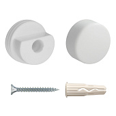  Комплект крепления для зеркала, белый гладкий, 1шт, блистер 