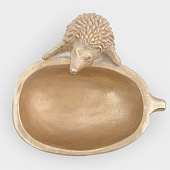  Конфетница Light pumpkin, 19х17 см, золотистая, Еж с тыквой ANLAF-2 