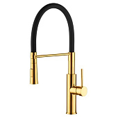 Смеситель для кухни с латун/корп золотой и силик/излив 35 черный A4890WF-1 Accoona Смеситель для кухни с латун/корп золотой и силик/излив 35 черный A4890WF-1 Accoona