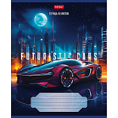 Тетрадь 18л клетка скругленные углы Futuristic cars серия, 18Т5В1