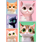 Тетрадь 12л линия Мультяшный котик обл. цв. мел. 5 диз. (25/250) /12-5573/ Тетрадь 12л линия Мультяшный котик обл. цв. мел. 5 диз. (25/250) /12-5573/