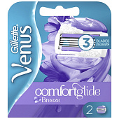  GILLETTE VENUS ComfortGlide Breeze Cменные кассеты для бритья (cо встроенными подуш с гелем) 2шт 