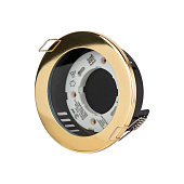  Светильник точечный встраиваемый GX53 KL95 15Вт круг золото влагозащ IP44 (d110/монтажн d100) /ЭРА 