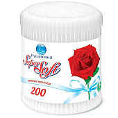 Ватные палочки Русалочка Super Soft банка 200шт Ватные палочки Русалочка Super Soft банка 200шт
