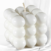  Свеча фигурная ароматическая "Бабл куб", 5,5х6 см, кокос, 9060564 