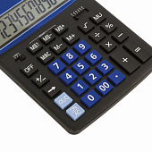  Калькулятор настольный BRAUBERG EXTRA-12-BKBU (206x155мм), 12 разрядов, ЧЕРНО-СИНИЙ, 250472 
