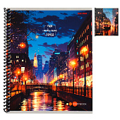Тетрадь 48л А5 клетка, гребень, картонная обложка, твин-лак, Любимый город, 48-6495 Тетрадь 48л А5 клетка, гребень, картонная обложка, твин-лак, Любимый город, 48-6495